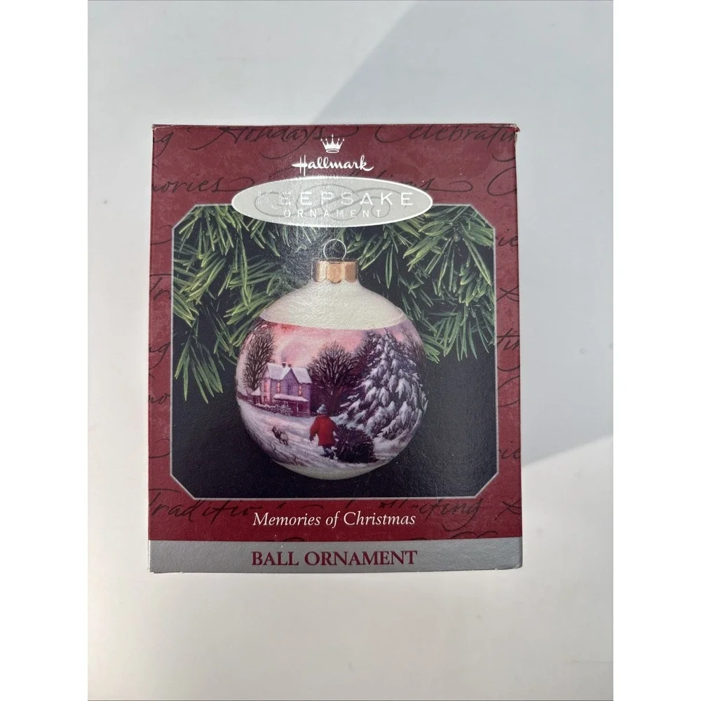 Vintage 1998 Hallmark‎ Keepsake Ball Ornament Memories Of Christmas NIB